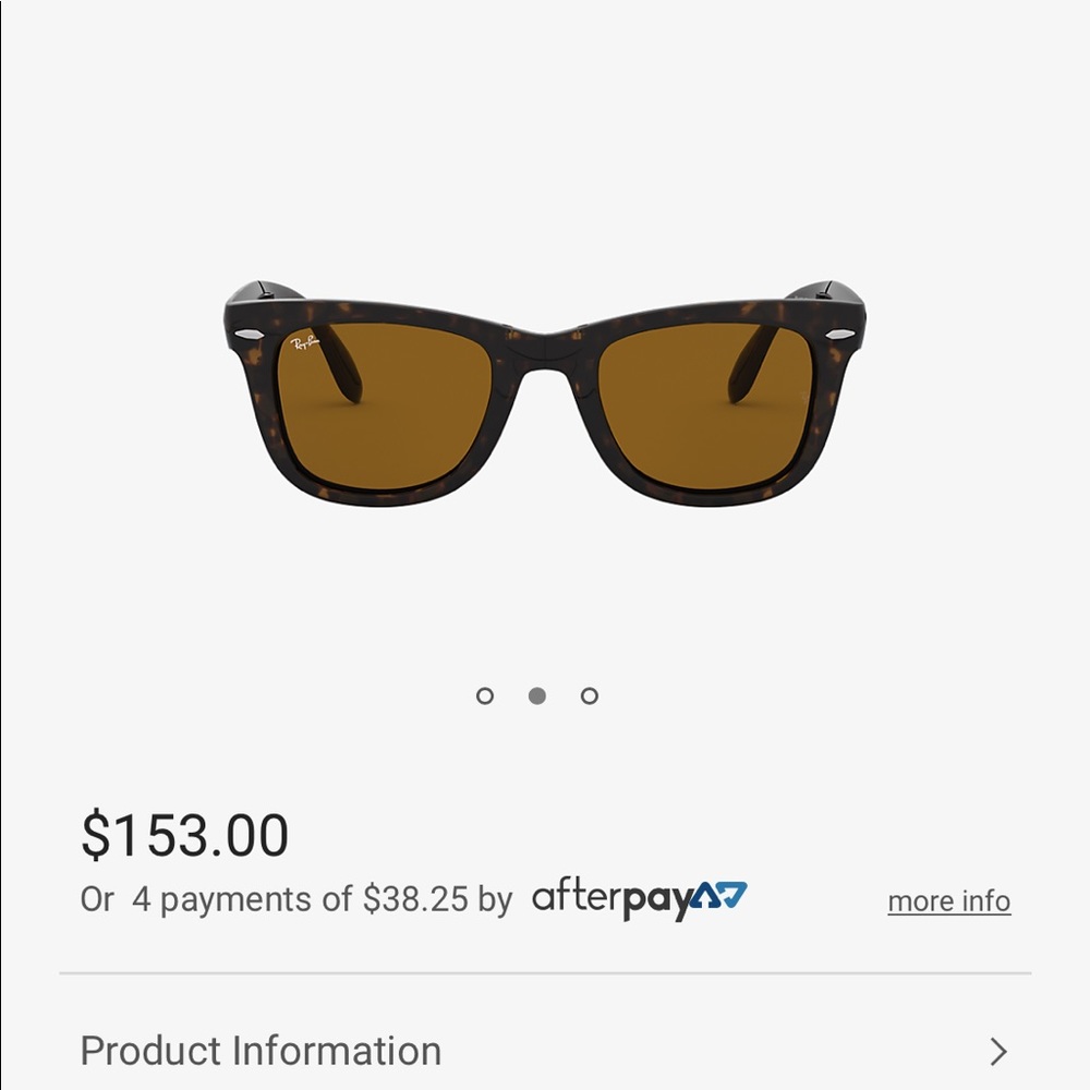 Ray-Ban tortoise folding wayfarers